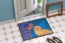 Load image into Gallery viewer, Gold Pekingese USA American Doormat - 24x36 Decorative Floor Mat – Indoor/Outdoor Rug with Artistic Flair