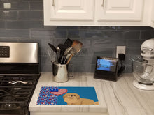 Load image into Gallery viewer, Gold Pekingese USA American Glass Cutting Boards – Durable, Decorative Kitchen Art Large