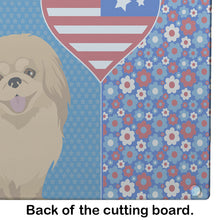 Load image into Gallery viewer, Gold Pekingese USA American Glass Cutting Boards – Durable, Decorative Kitchen Art Large