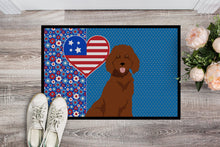 Load image into Gallery viewer, Standard Red Poodle USA American Doormat - 24x36 Decorative Floor Mat – Indoor/Outdoor Rug with Artistic Flair