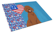 Load image into Gallery viewer, Standard Red Poodle USA American Glass Cutting Boards – Durable, Decorative Kitchen Art Large