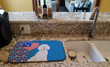 Load image into Gallery viewer, Standard White Poodle USA American Dish Drying Mat – Absorbent, Artistic Kitchen Essentials