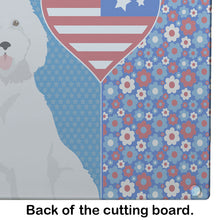 Load image into Gallery viewer, Standard White Poodle USA American Glass Cutting Boards – Durable, Decorative Kitchen Art Large