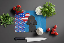 Load image into Gallery viewer, Toy Black Poodle USA American Glass Cutting Boards – Durable, Decorative Kitchen Art Large