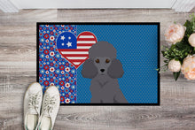 Load image into Gallery viewer, Toy Grey Poodle USA American Doormat - 24x36 Decorative Floor Mat – Indoor/Outdoor Rug with Artistic Flair