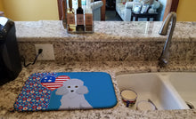 Load image into Gallery viewer, Toy Silver Poodle USA American Dish Drying Mat – Absorbent, Artistic Kitchen Essentials