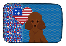 Load image into Gallery viewer, Toy Red Poodle USA American Dish Drying Mat – Absorbent, Artistic Kitchen Essentials