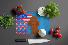 Load image into Gallery viewer, Toy Red Poodle USA American Glass Cutting Boards – Durable, Decorative Kitchen Art Large