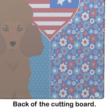 Load image into Gallery viewer, Toy Red Poodle USA American Glass Cutting Boards – Durable, Decorative Kitchen Art Large