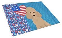 Load image into Gallery viewer, Toy Apricot Poodle USA American Glass Cutting Boards – Durable, Decorative Kitchen Art Large