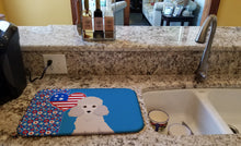 Load image into Gallery viewer, Toy Cream Poodle USA American Dish Drying Mat – Absorbent, Artistic Kitchen Essentials