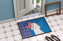 Load image into Gallery viewer, Toy White Poodle USA American Doormat - 24x36 Decorative Floor Mat – Indoor/Outdoor Rug with Artistic Flair