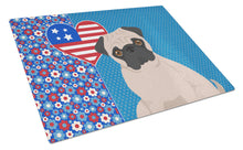 Load image into Gallery viewer, Fawn Pug USA American Glass Cutting Boards – Durable, Decorative Kitchen Art Large