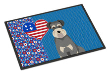 Load image into Gallery viewer, Salt Pepper Natural Ears Schnauzer USA American Doormat - 24x36 Decorative Floor Mat – Indoor/Outdoor Rug with Artistic Flair