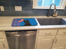 Load image into Gallery viewer, Black Scottish Terrier USA American Dish Drying Mat – Absorbent, Artistic Kitchen Essentials