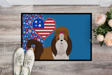 Load image into Gallery viewer, Red and White Shih Tzu USA American Doormat - 24x36 Decorative Floor Mat – Indoor/Outdoor Rug with Artistic Flair