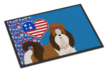 Load image into Gallery viewer, Red and White Shih Tzu USA American Doormat - 24x36 Decorative Floor Mat – Indoor/Outdoor Rug with Artistic Flair