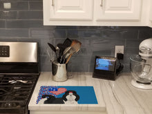 Load image into Gallery viewer, Black and White Shih Tzu USA American Glass Cutting Boards – Durable, Decorative Kitchen Art Large