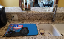 Load image into Gallery viewer, Black Shih Tzu USA American Dish Drying Mat – Absorbent, Artistic Kitchen Essentials