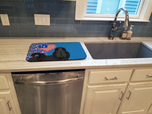 Load image into Gallery viewer, Black Shih Tzu USA American Dish Drying Mat – Absorbent, Artistic Kitchen Essentials