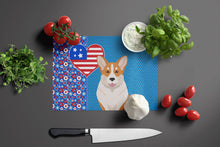 Load image into Gallery viewer, Red Cardigan Corgi USA American Glass Cutting Boards – Durable, Decorative Kitchen Art Large