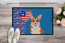 Load image into Gallery viewer, Red Pembroke Corgi USA American Doormat - 24x36 Decorative Floor Mat – Indoor/Outdoor Rug with Artistic Flair