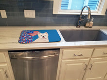 Load image into Gallery viewer, Westie West Highland White Terrier USA American Dish Drying Mat – Absorbent, Artistic Kitchen Essentials