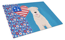 Load image into Gallery viewer, Soft Coated Wheaten Terrier USA American Glass Cutting Boards – Durable, Decorative Kitchen Art Large