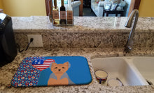 Load image into Gallery viewer, Blue and Tan Puppy Cut Yorkshire Terrier USA American Dish Drying Mat – Absorbent, Artistic Kitchen Essentials