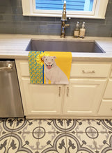 Load image into Gallery viewer, Summer Sunflowers White Pit Bull Terrier Kitchen Towel