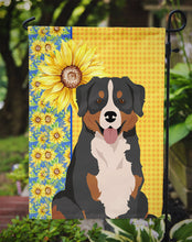 Load image into Gallery viewer, Summer Sunflowers Bernese Mountain Dog Garden Flag – Decorative Outdoor Yard Flag