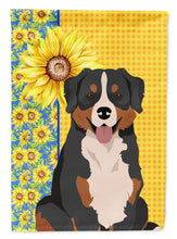 Load image into Gallery viewer, Summer Sunflowers Bernese Mountain Dog Garden Flag – Decorative Outdoor Yard Flag