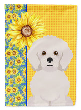Load image into Gallery viewer, Summer Sunflowers Bichon Frise Garden Flag – Decorative Outdoor Yard Flag