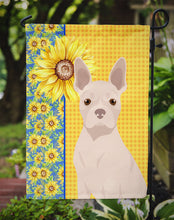 Load image into Gallery viewer, Summer Sunflowers White Boston Terrier Garden Flag – Decorative Outdoor Yard Flag