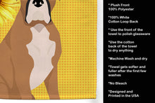 Load image into Gallery viewer, Summer Sunflowers Natural Eared Fawn Boxer Kitchen Towel