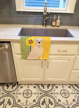 Load image into Gallery viewer, Summer Sunflowers Natural Eared White Boxer Kitchen Towel