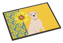 Load image into Gallery viewer, Summer Sunflowers Natural Eared White Boxer Doormat - 18x27 Decorative Floor Mat – Indoor/Outdoor Rug with Artistic Flair
