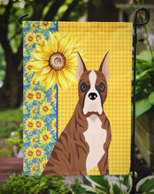 Load image into Gallery viewer, Summer Sunflowers Red Brindle Boxer Garden Flag – Decorative Outdoor Yard Flag