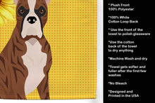 Load image into Gallery viewer, Summer Sunflowers Red Brindle Boxer Kitchen Towel