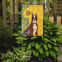 Load image into Gallery viewer, Summer Sunflowers Red Fawn Boxer Garden Flag – Decorative Outdoor Yard Flag