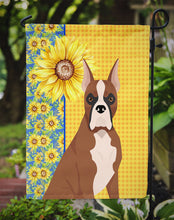 Load image into Gallery viewer, Summer Sunflowers Red Fawn Boxer Garden Flag – Decorative Outdoor Yard Flag