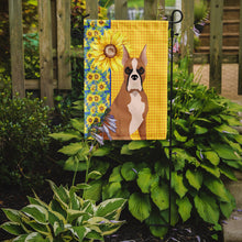 Load image into Gallery viewer, Summer Sunflowers Fawn Boxer Garden Flag – Decorative Outdoor Yard Flag