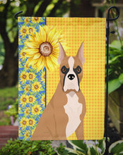 Load image into Gallery viewer, Summer Sunflowers Fawn Boxer Garden Flag – Decorative Outdoor Yard Flag