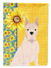 Load image into Gallery viewer, Summer Sunflowers White Boxer Garden Flag – Decorative Outdoor Yard Flag