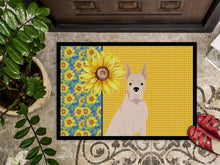 Load image into Gallery viewer, Summer Sunflowers White Boxer Doormat - 24x36 Decorative Floor Mat – Indoor/Outdoor Rug with Artistic Flair