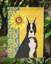 Load image into Gallery viewer, Summer Sunflowers Black Boxer Garden Flag – Decorative Outdoor Yard Flag