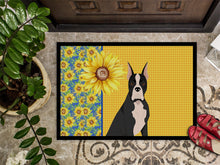 Load image into Gallery viewer, Summer Sunflowers Black Boxer Doormat - 24x36 Decorative Floor Mat – Indoor/Outdoor Rug with Artistic Flair