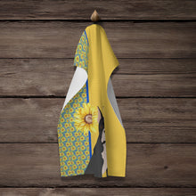 Load image into Gallery viewer, Summer Sunflowers Black Boxer Kitchen Towel