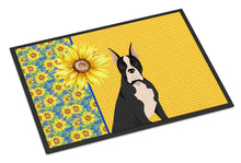 Load image into Gallery viewer, Summer Sunflowers Black Boxer Doormat - 18x27 Decorative Floor Mat – Indoor/Outdoor Rug with Artistic Flair