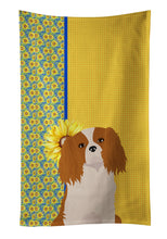 Load image into Gallery viewer, Summer Sunflowers Blenheim Cavalier Spaniel Kitchen Towel